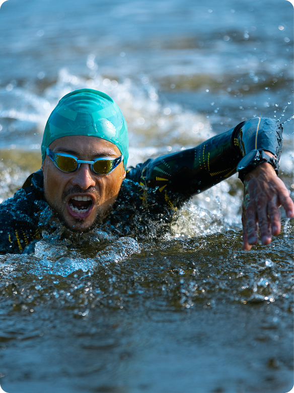 Open Water Swimmers Background Image